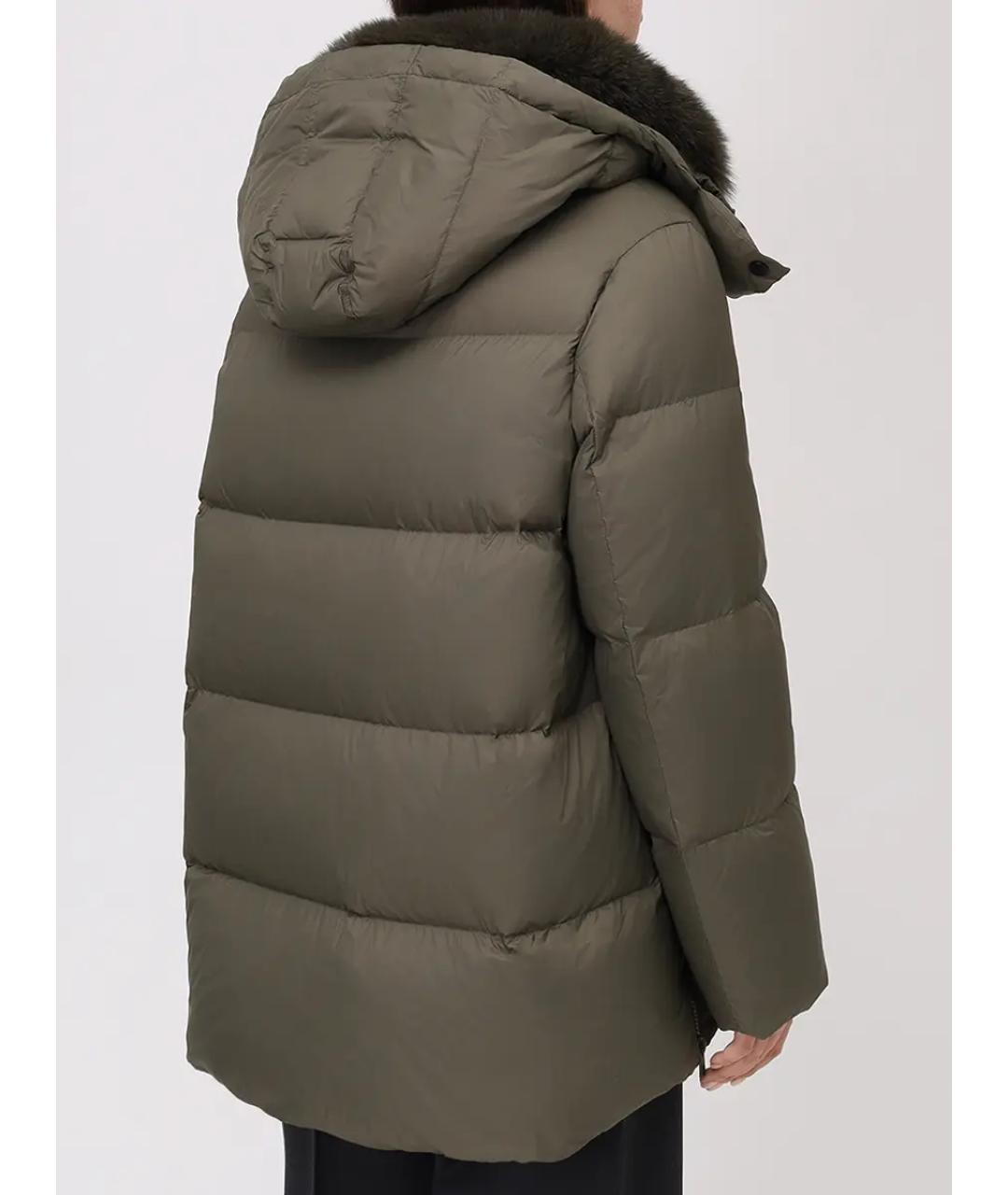 YVES SALOMON Зеленый пуховик, фото 3