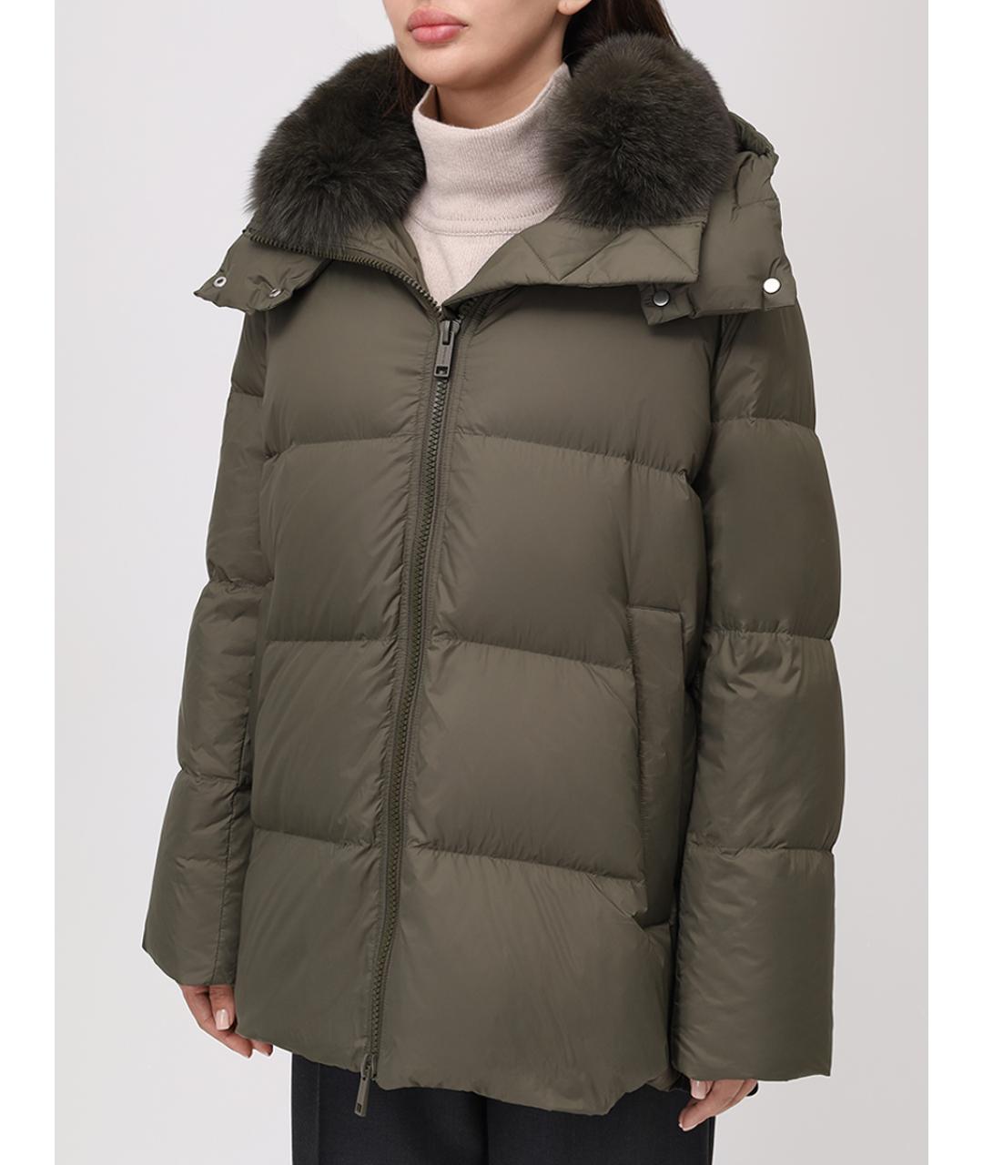 YVES SALOMON Зеленый пуховик, фото 4