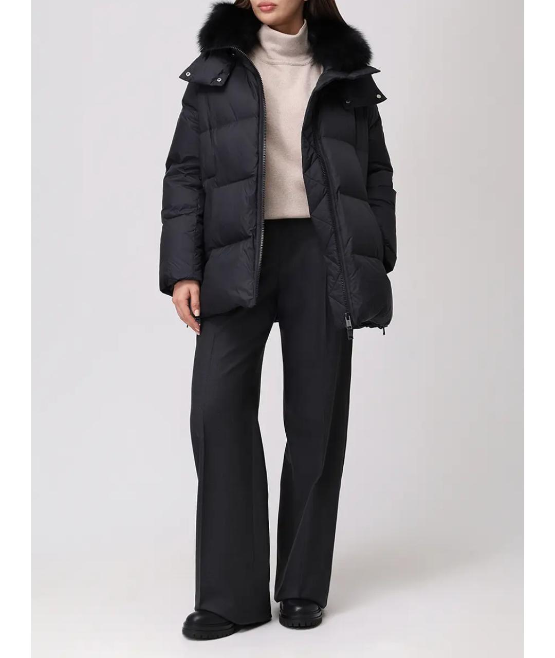 YVES SALOMON Черный пуховик, фото 2