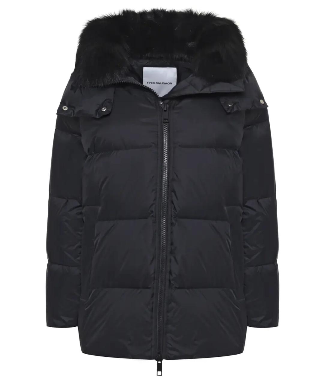 YVES SALOMON Черный пуховик, фото 1