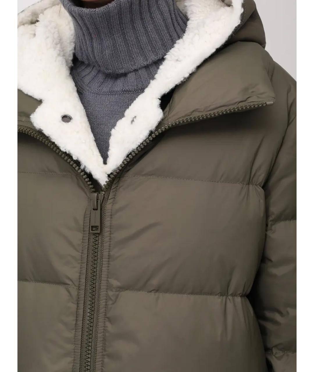 YVES SALOMON Зеленый пуховик, фото 5