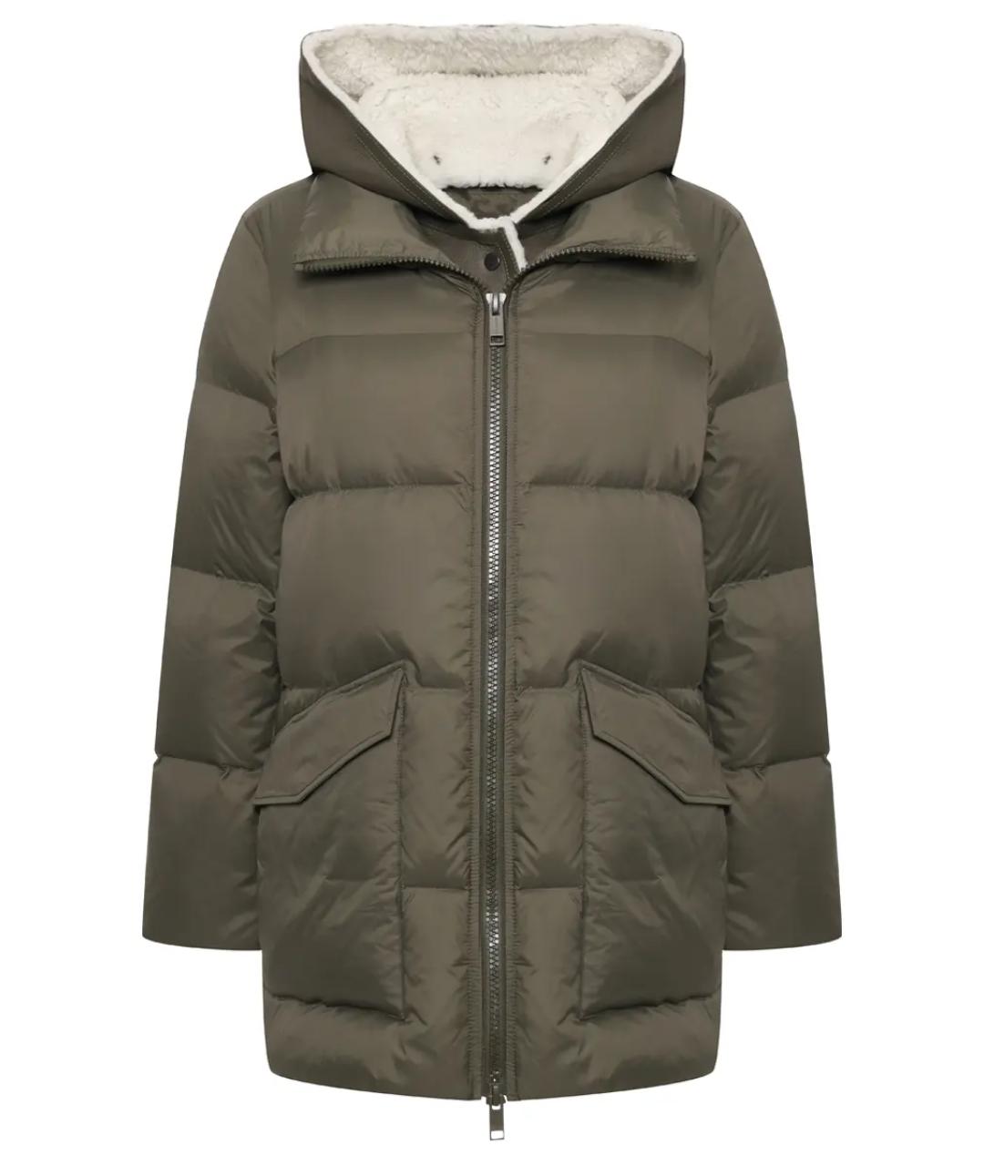 YVES SALOMON Зеленый пуховик, фото 1