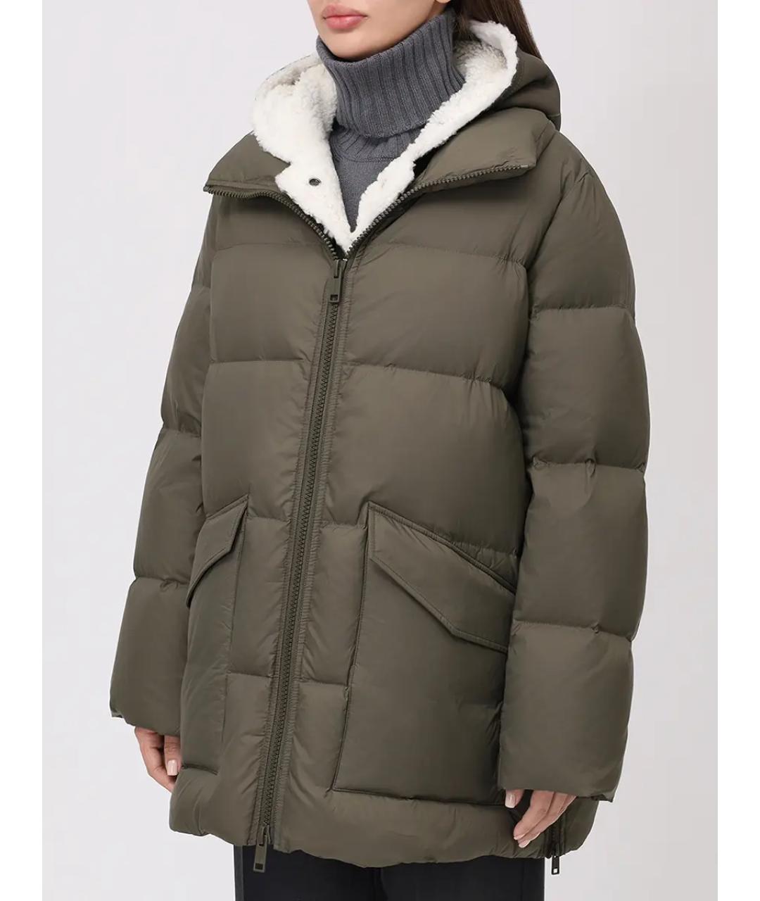 YVES SALOMON Зеленый пуховик, фото 4