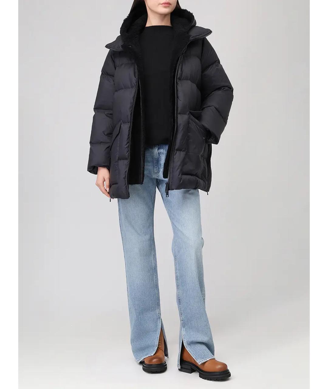 YVES SALOMON Черный пуховик, фото 2