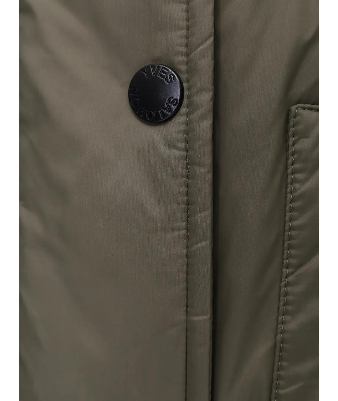 YVES SALOMON Зеленый меховой пуховик, фото 6