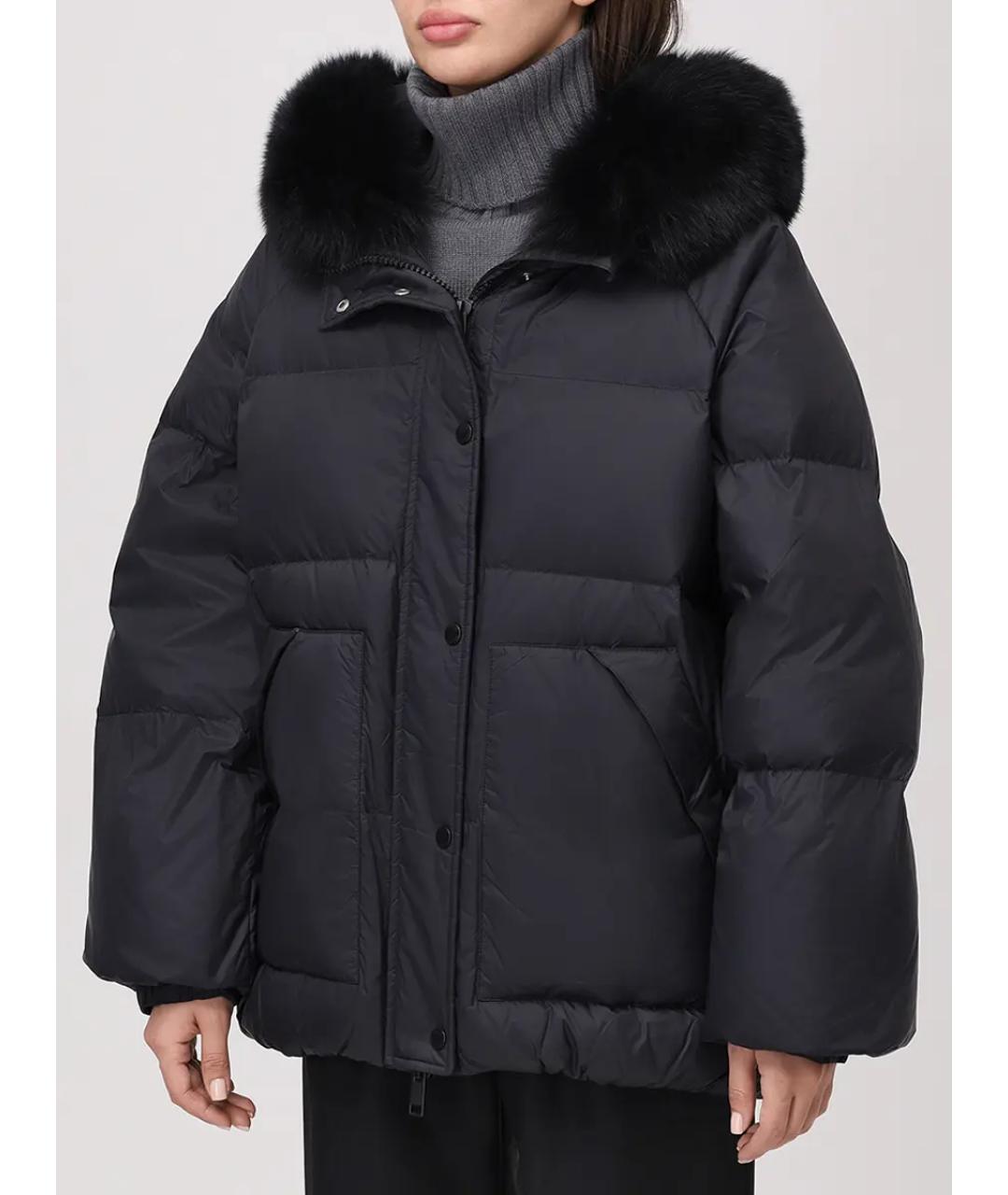 YVES SALOMON Черный пуховик, фото 4