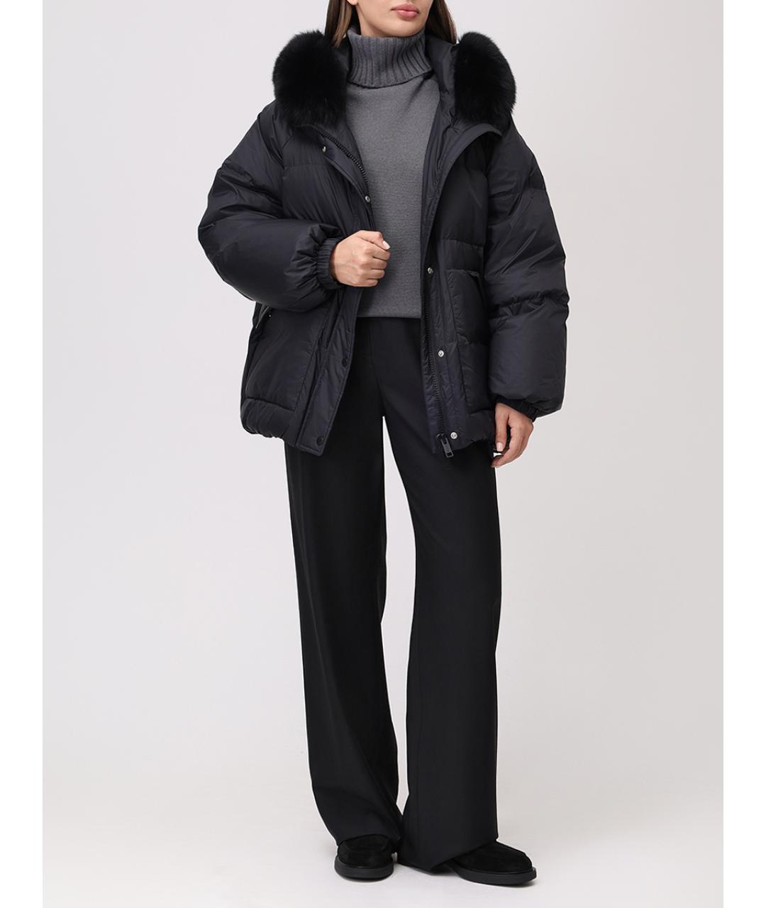 YVES SALOMON Черный пуховик, фото 2