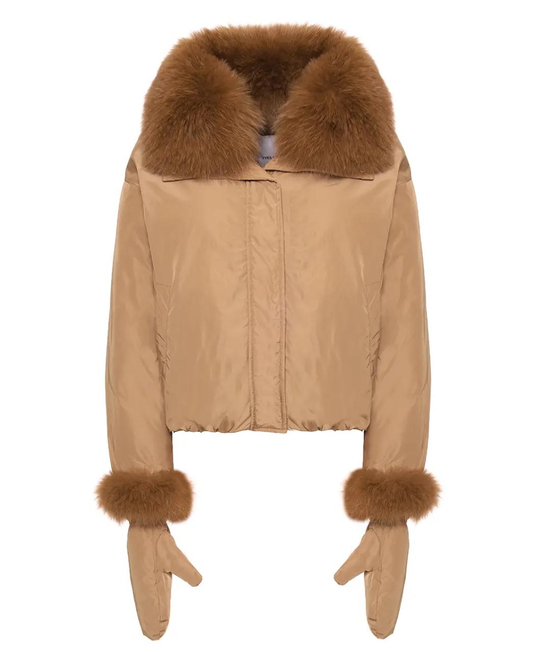 YVES SALOMON Бежевый пуховик, фото 1