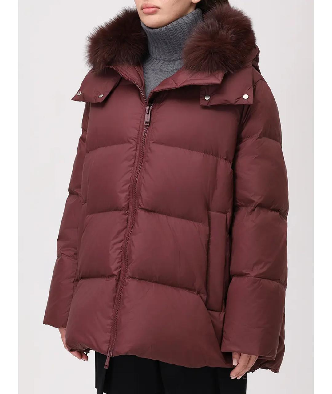 YVES SALOMON Бордовый пуховик, фото 4