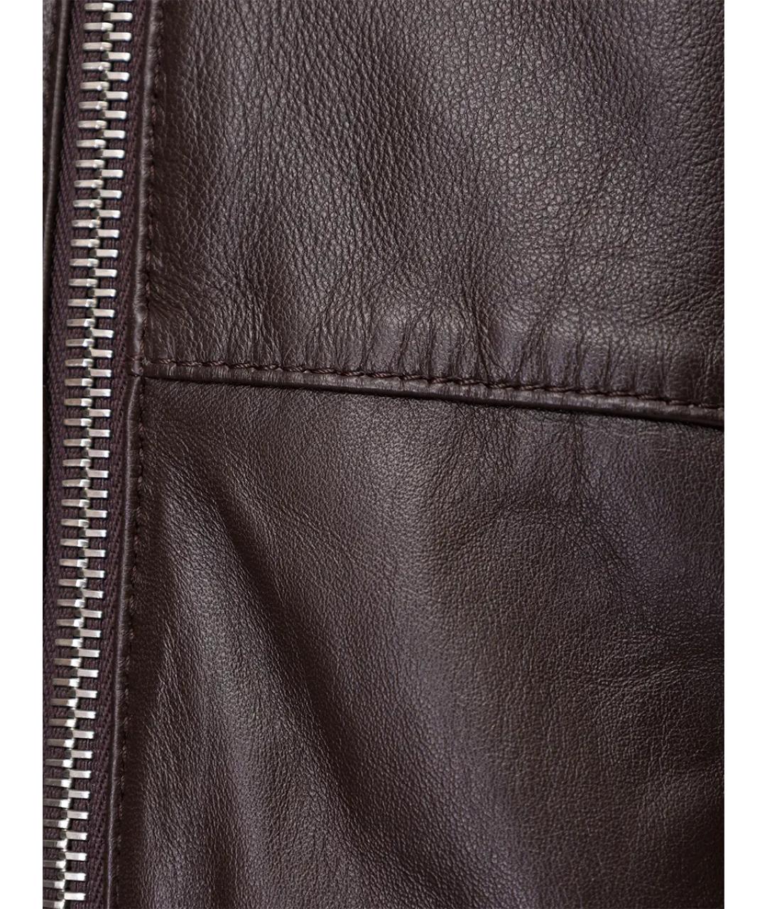 YVES SALOMON Коричневая кожаная куртка, фото 6