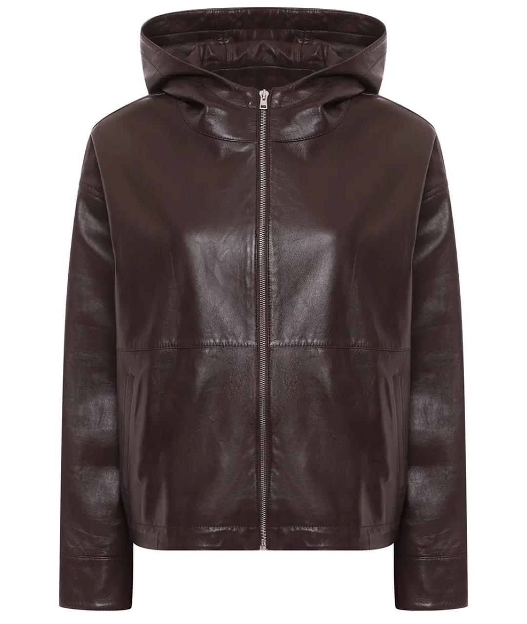 YVES SALOMON Коричневая кожаная куртка, фото 1