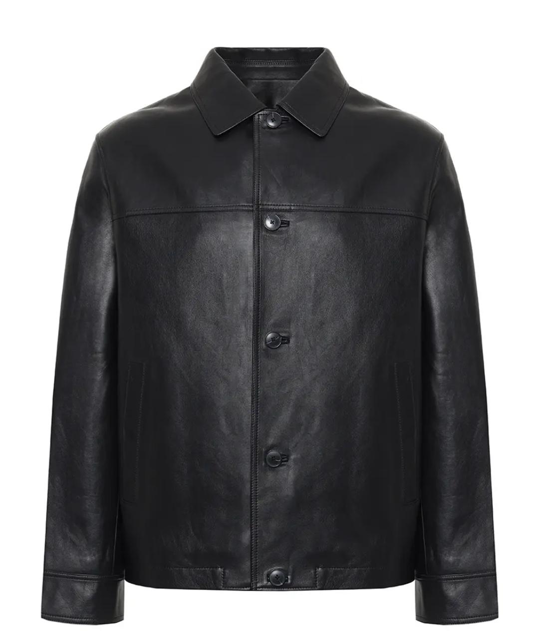 YVES SALOMON Черная кожаная куртка, фото 1