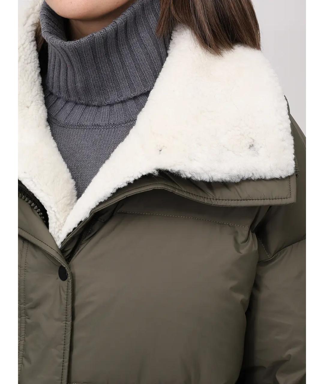 YVES SALOMON Зеленый пуховик, фото 5