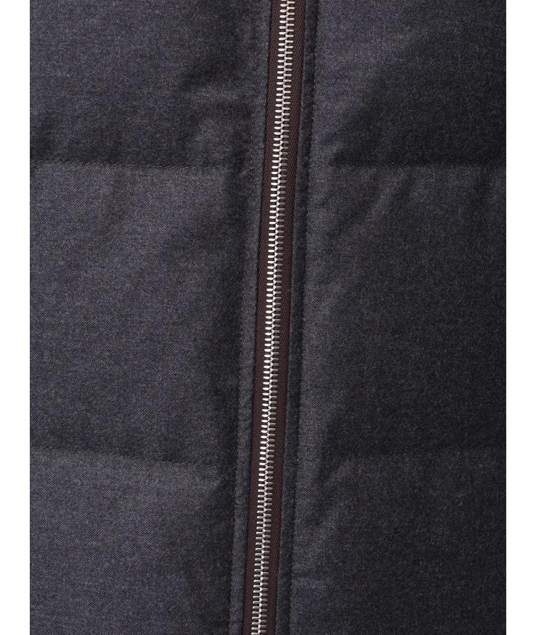 YVES SALOMON Серый шерстяной жилет, фото 6