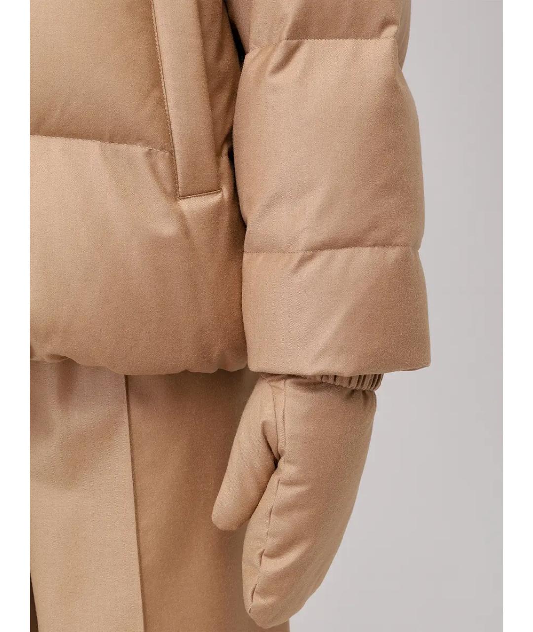 YVES SALOMON Бежевый меховой пуховик, фото 5