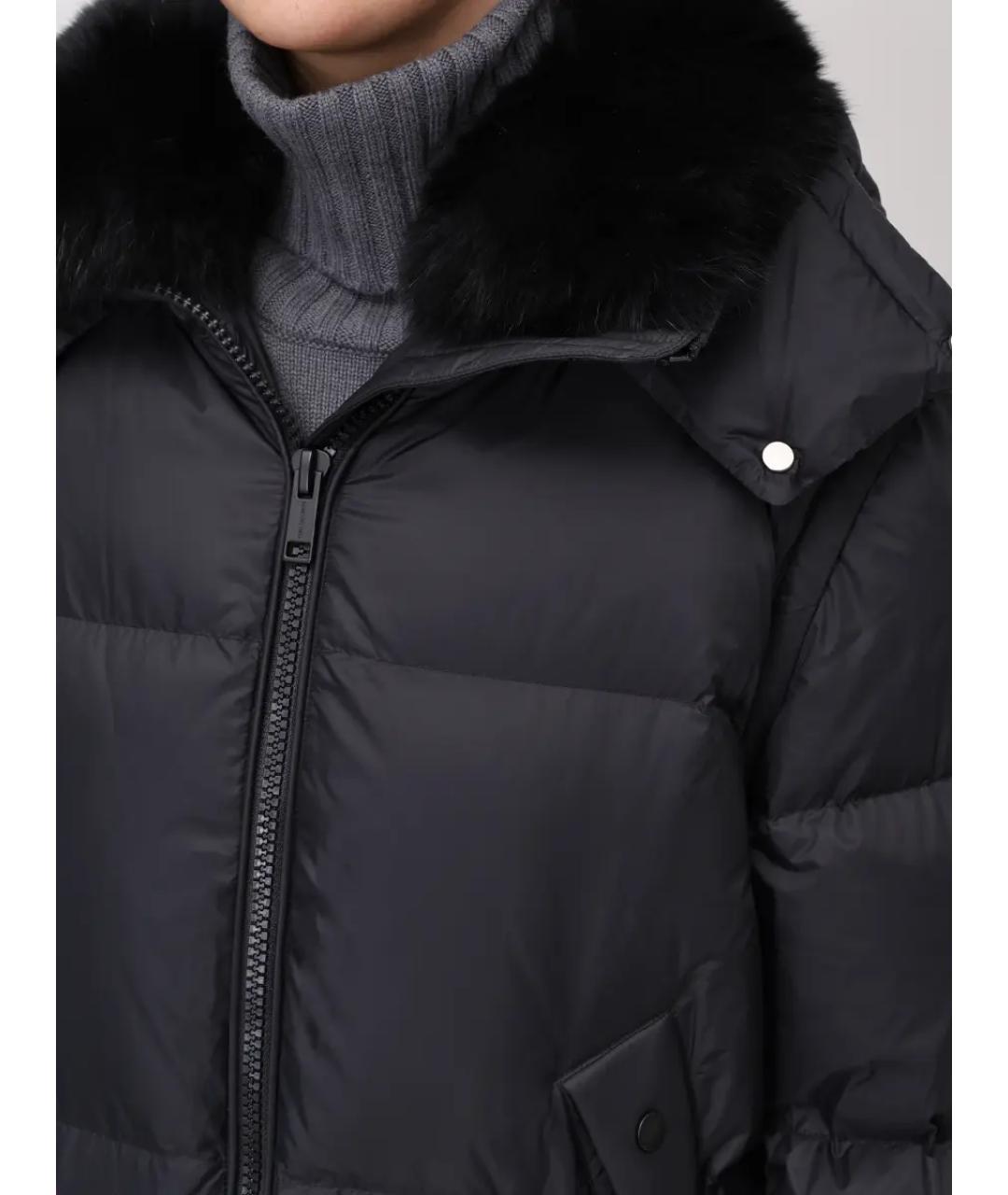 YVES SALOMON Черный меховой пуховик, фото 5