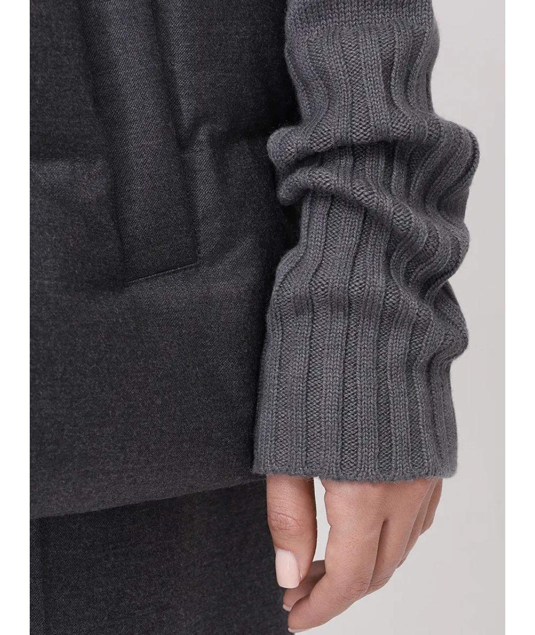 YVES SALOMON Серый меховой жилет, фото 5