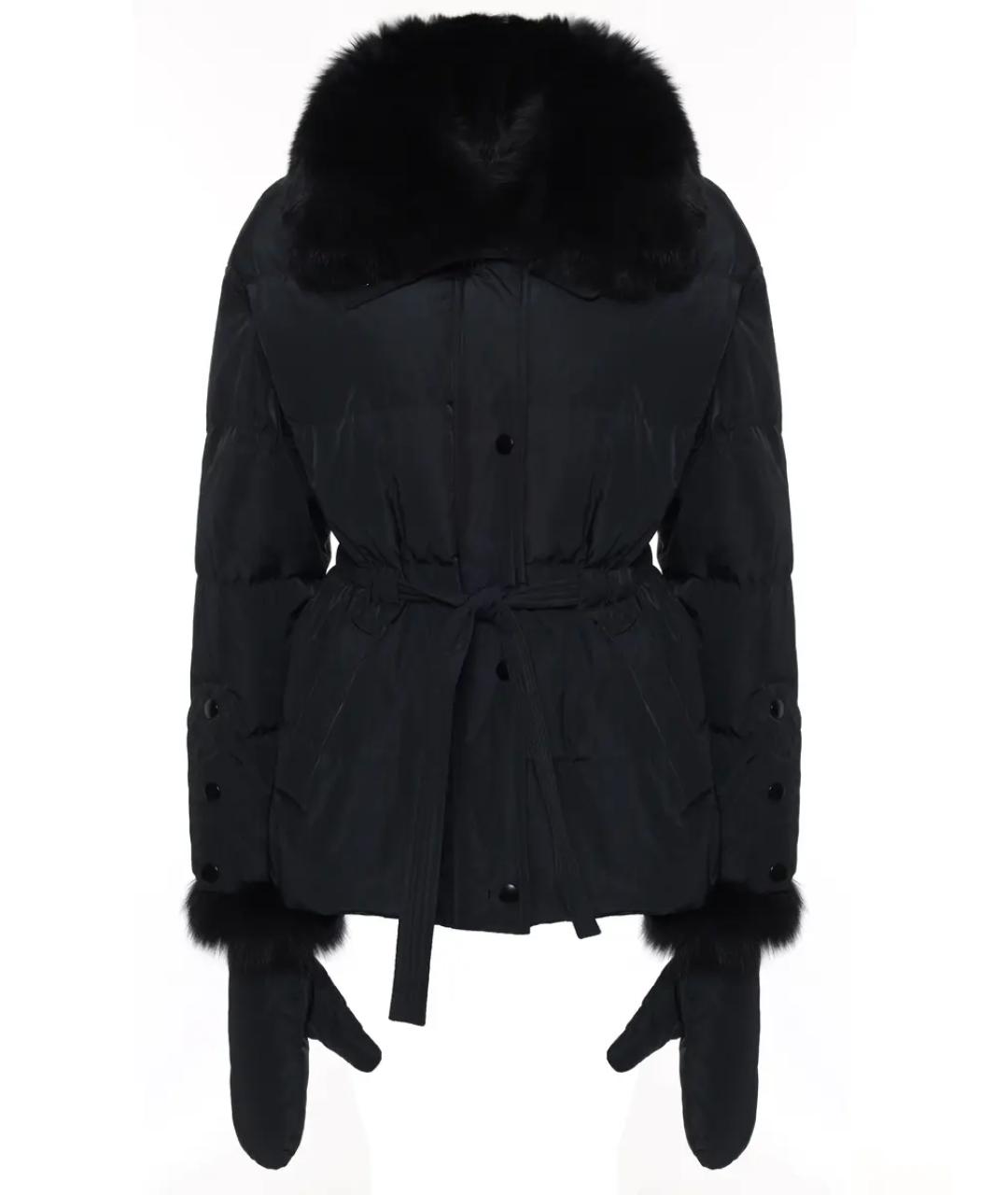 YVES SALOMON Черный меховой пуховик, фото 1