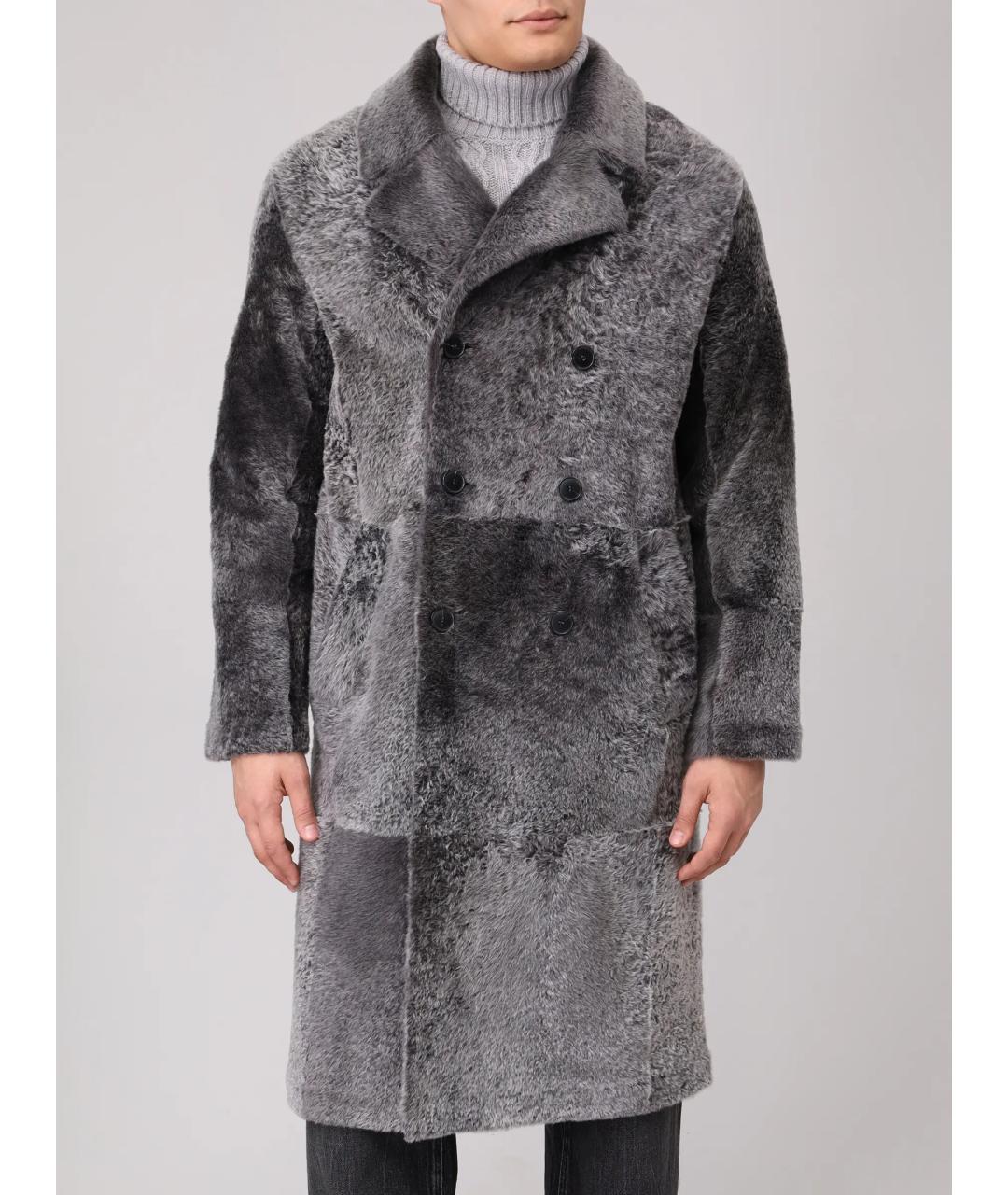 YVES SALOMON Серая дубленка/шуба, фото 4