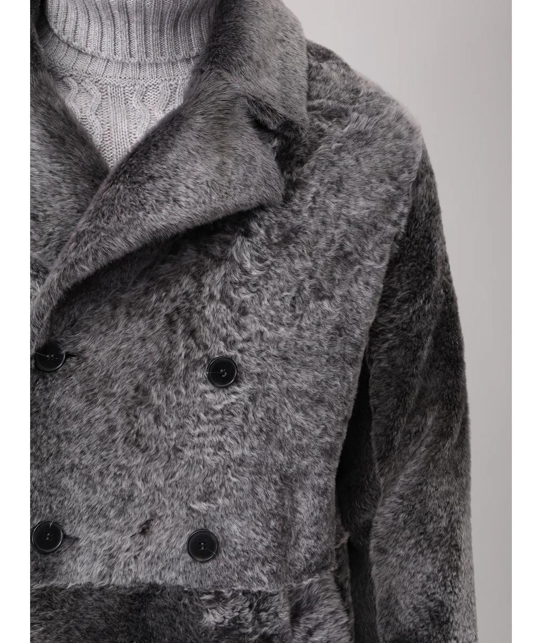 YVES SALOMON Серая дубленка/шуба, фото 5
