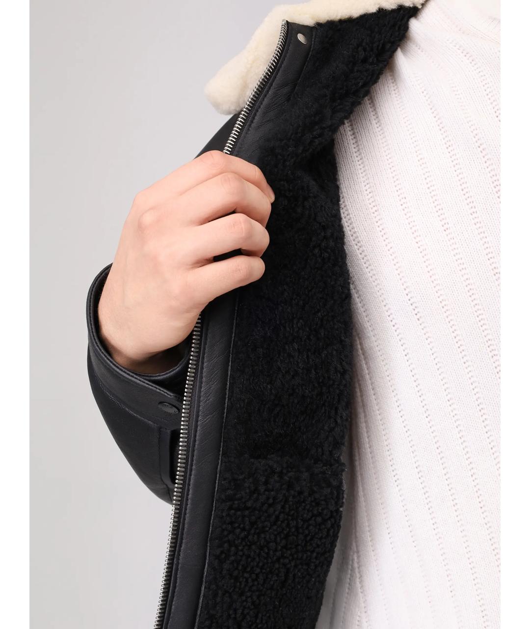 YVES SALOMON Черная дубленка/шуба, фото 6