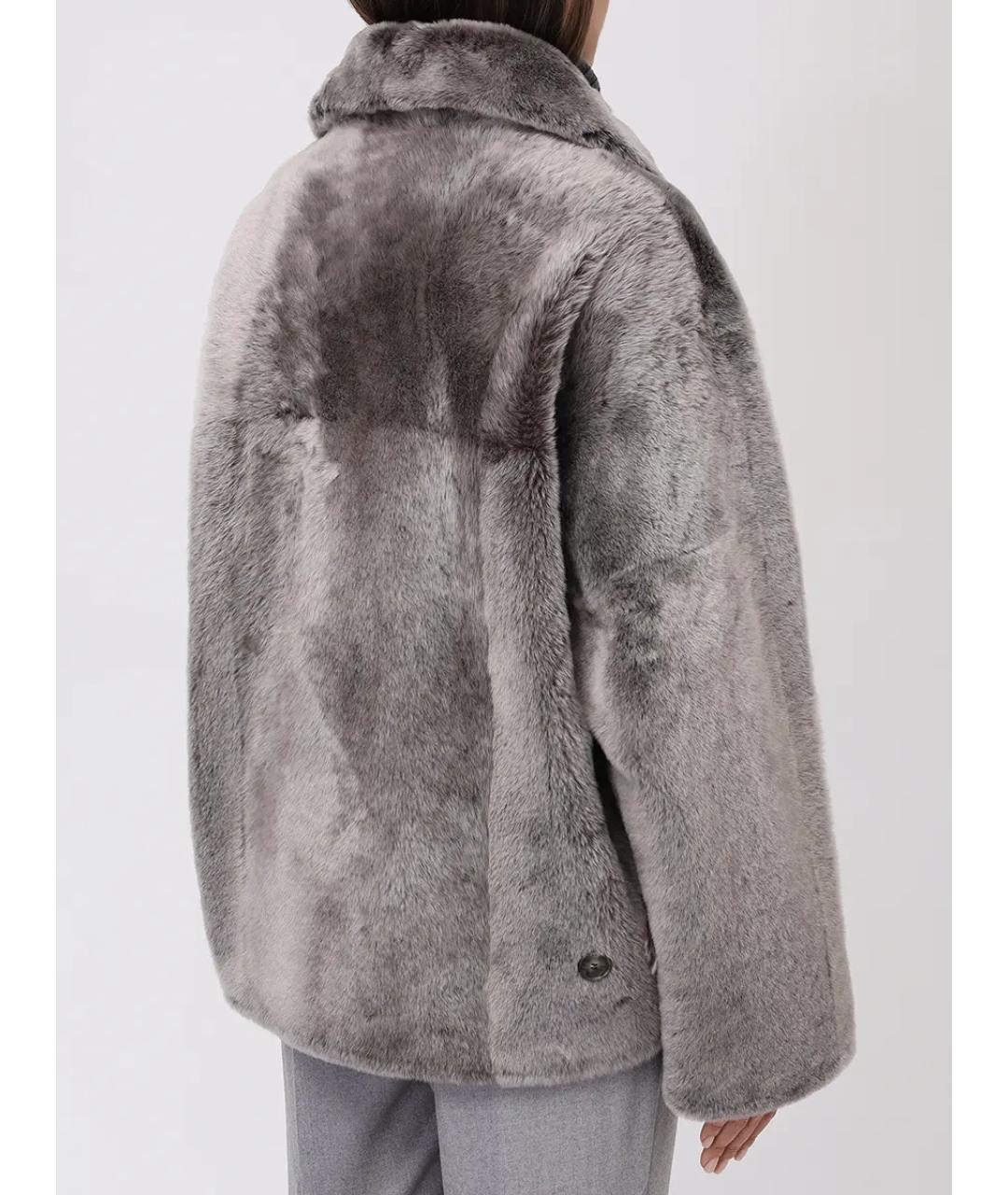 YVES SALOMON Серая шуба, фото 3