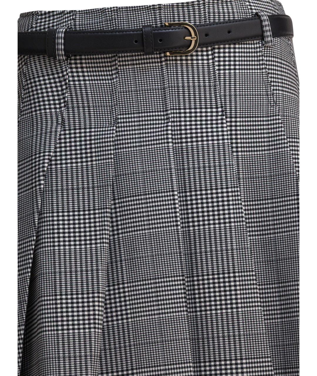 SELF-PORTRAIT Серая полиэстеровая юбка мини, фото 2