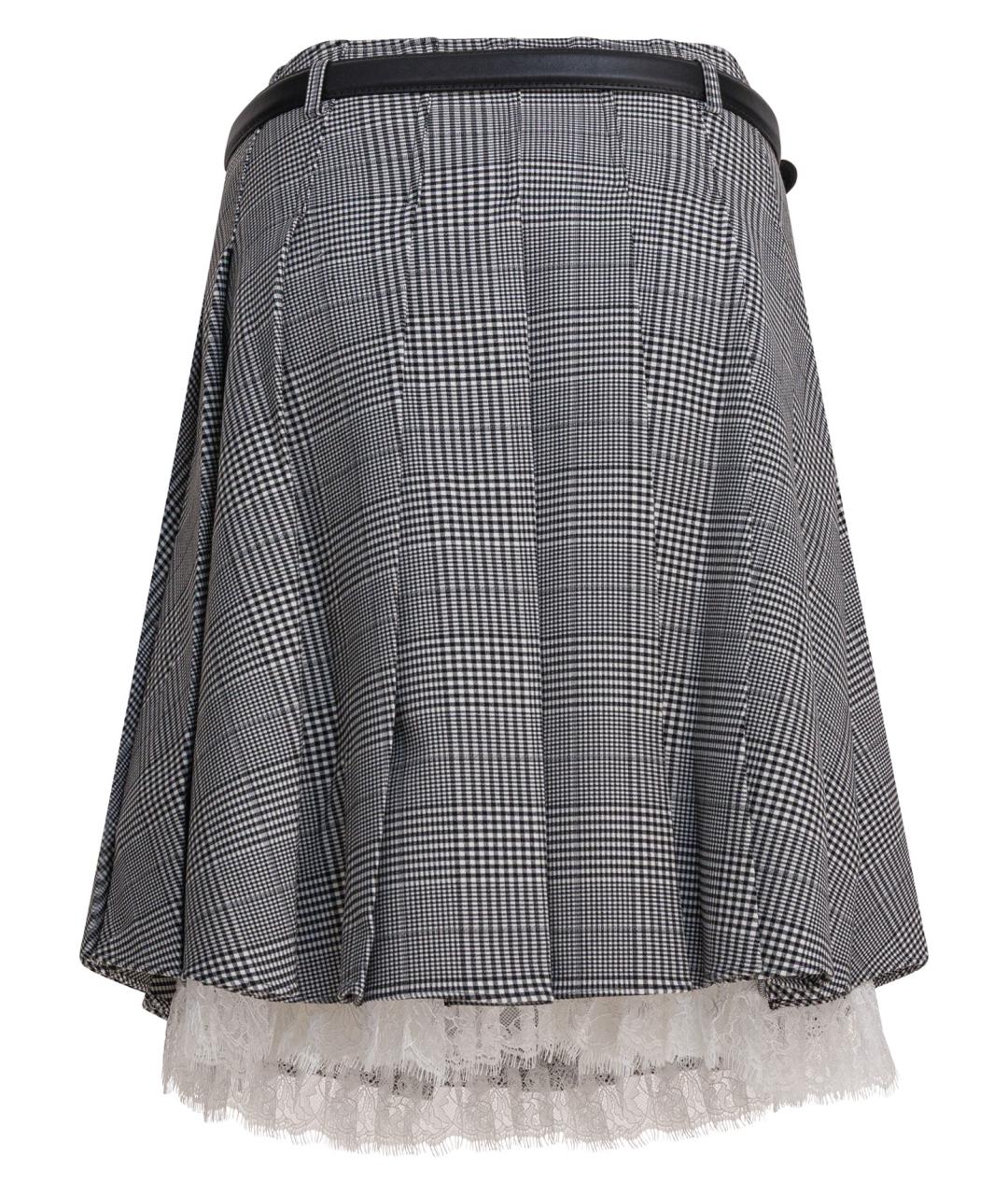 SELF-PORTRAIT Серая полиэстеровая юбка мини, фото 1