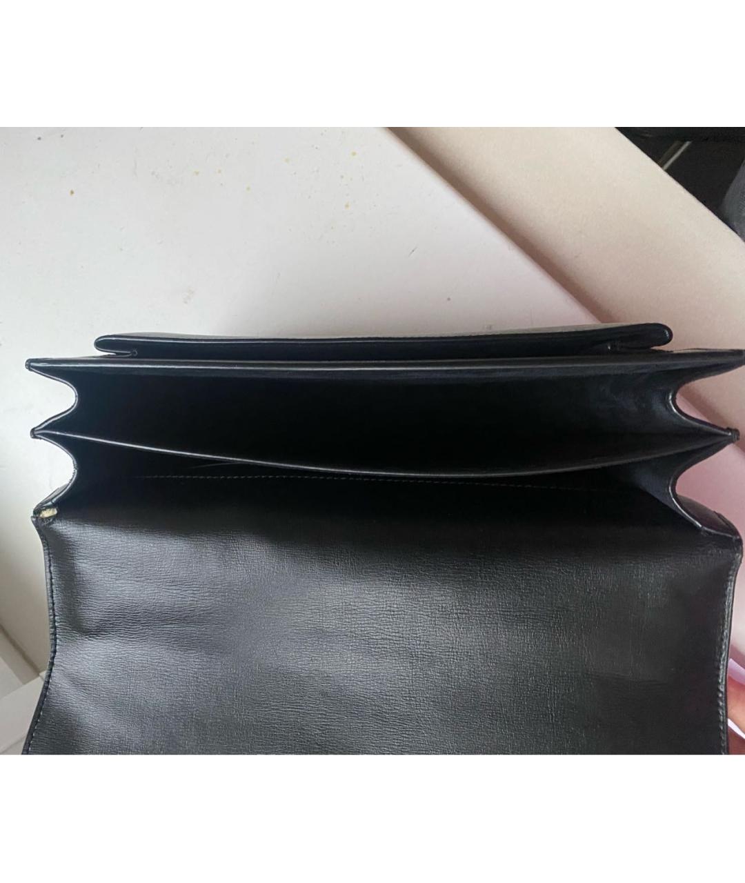 SAINT LAURENT Черная кожаная сумка через плечо, фото 4