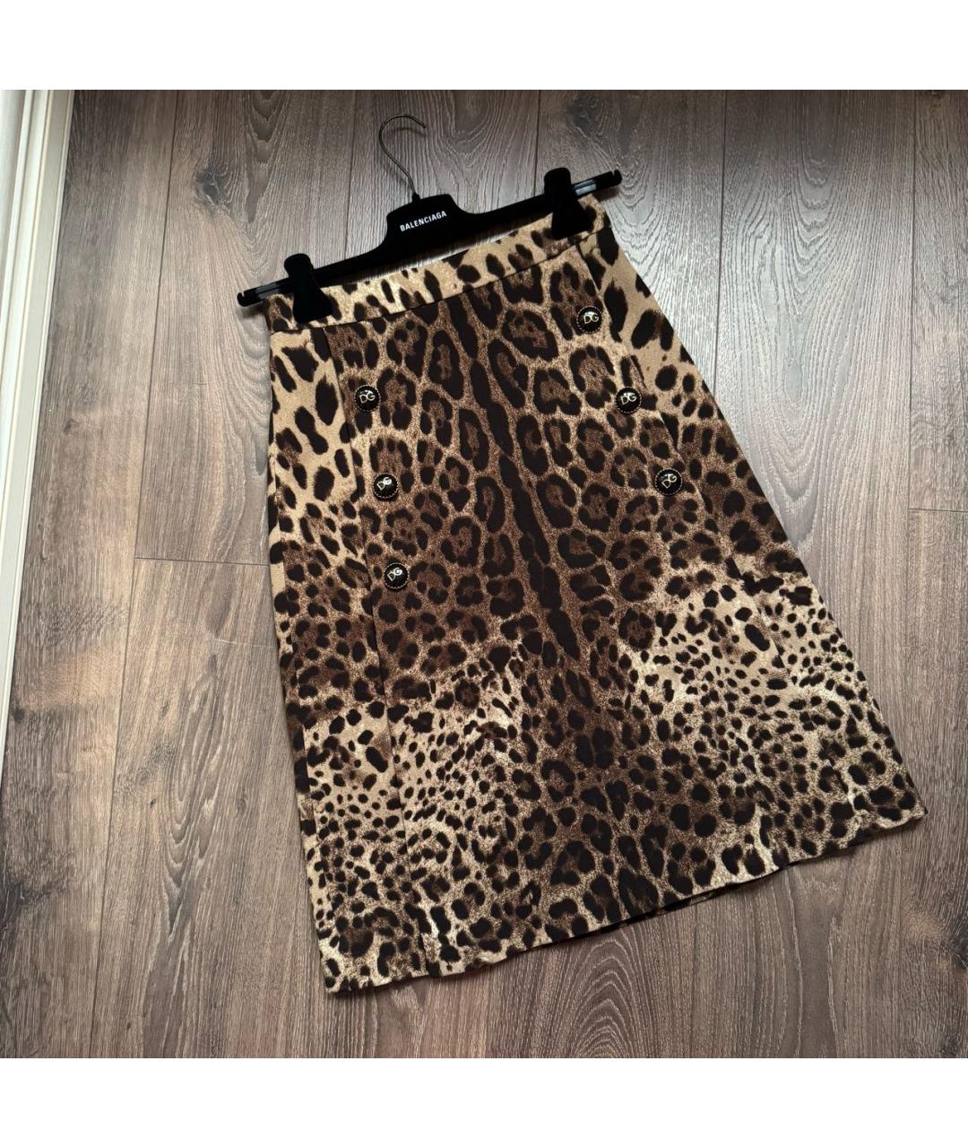 DOLCE&GABBANA Мульти шерстяная юбка миди, фото 5