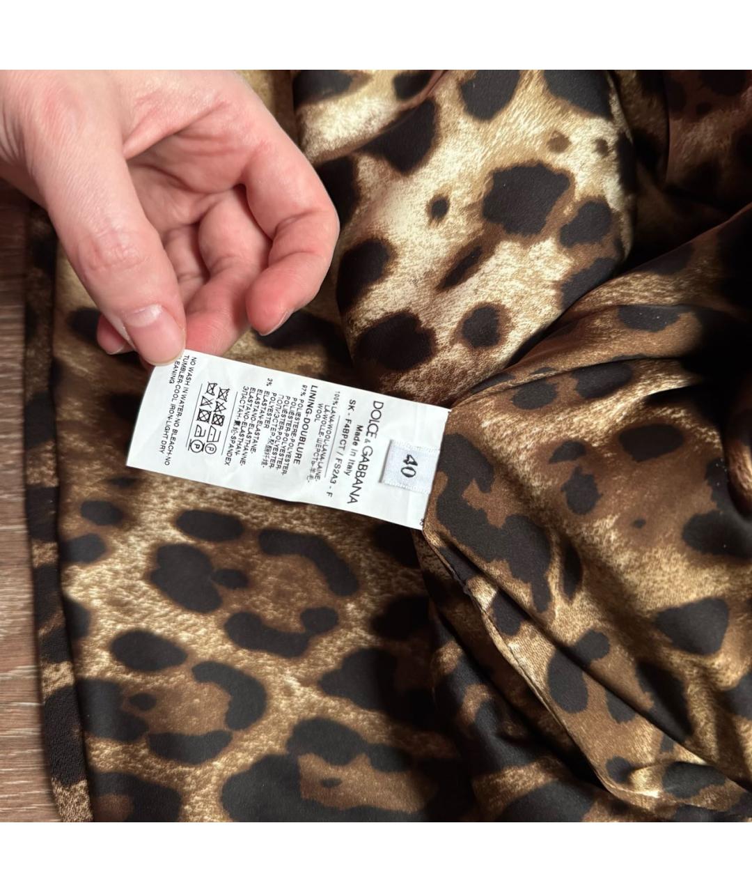 DOLCE&GABBANA Мульти шерстяная юбка миди, фото 2