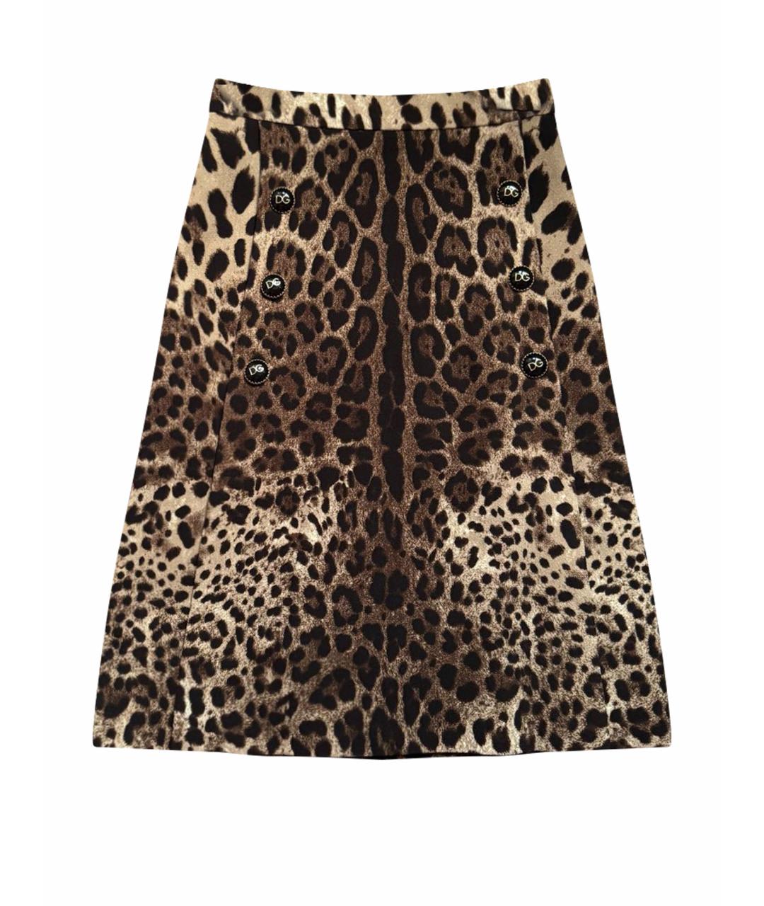 DOLCE&GABBANA Мульти шерстяная юбка миди, фото 1