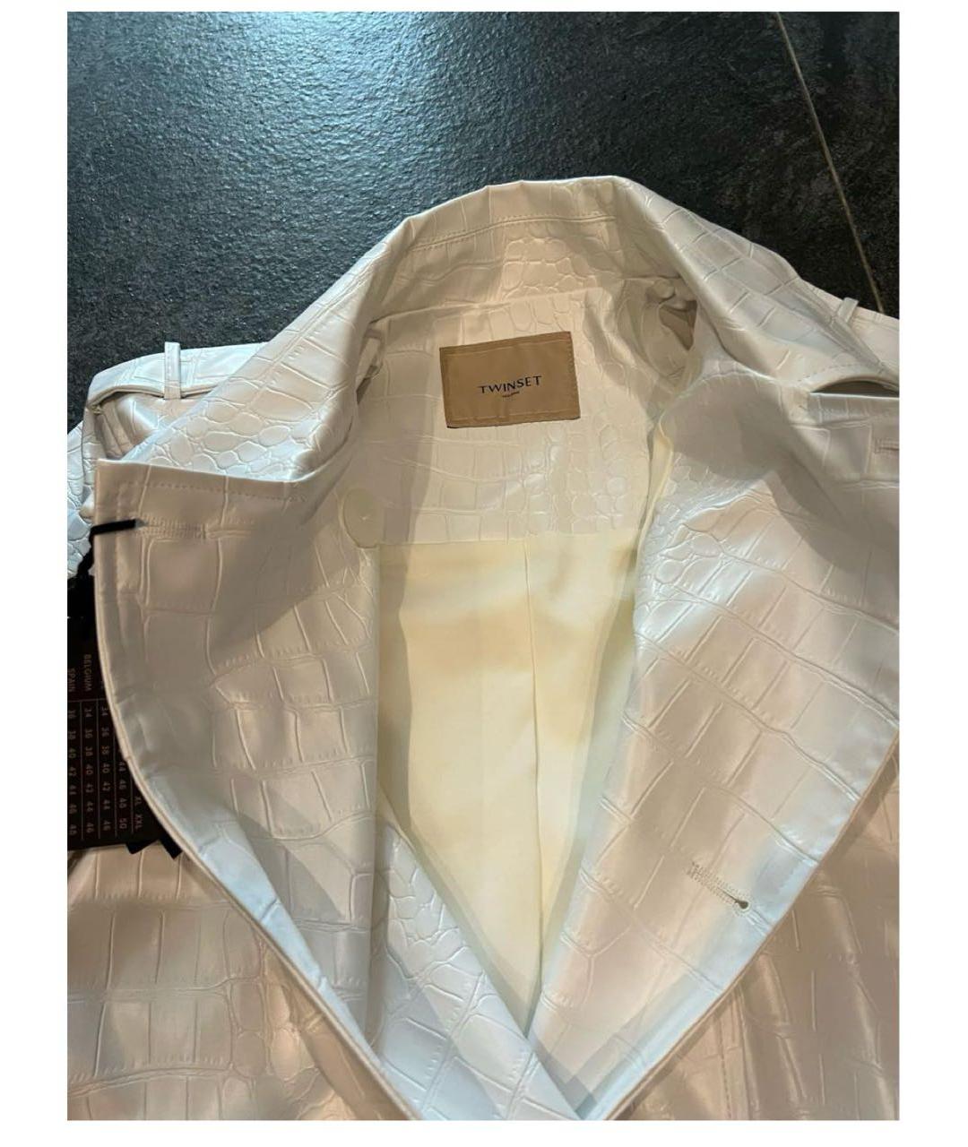 TWIN-SET Белый тренч/плащ, фото 4