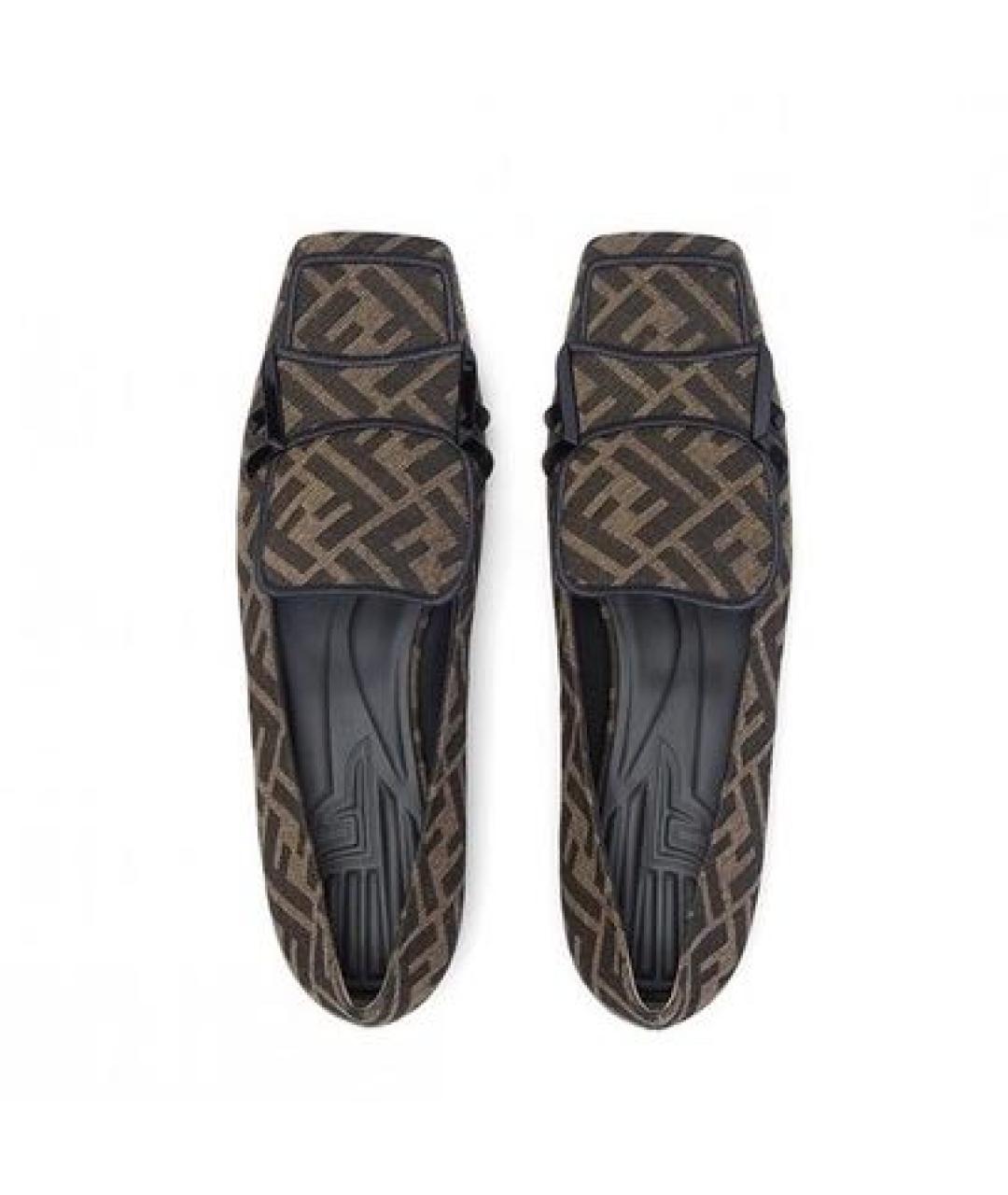 FENDI Коричневые лоферы, фото 2