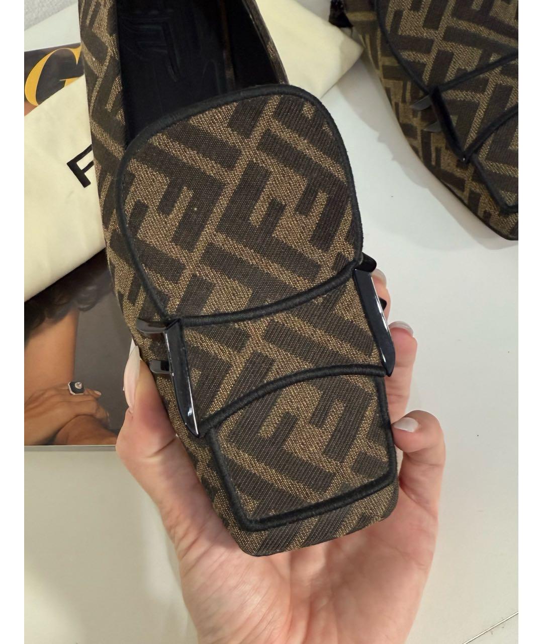 FENDI Коричневые лоферы, фото 3