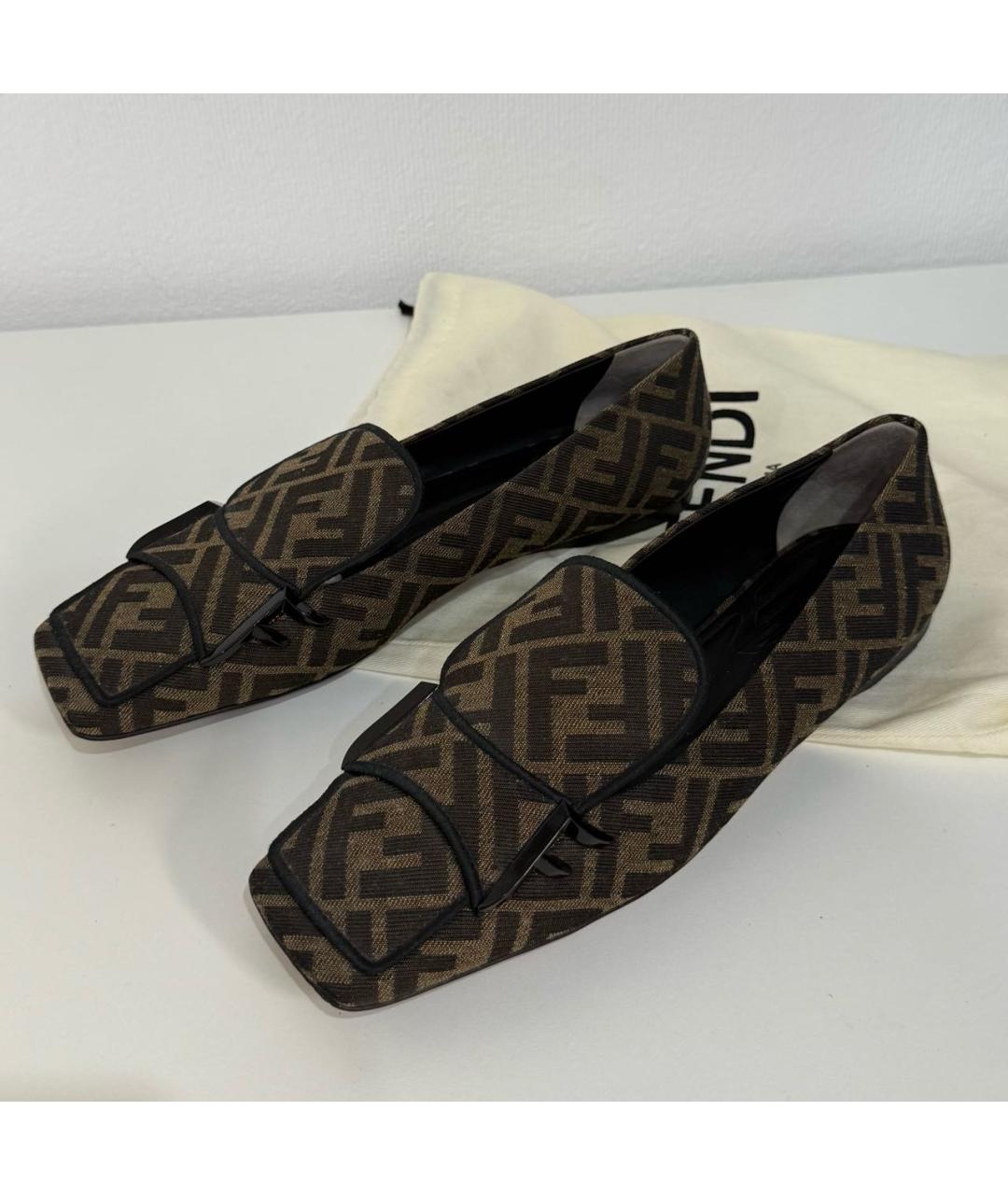 FENDI Коричневые лоферы, фото 6