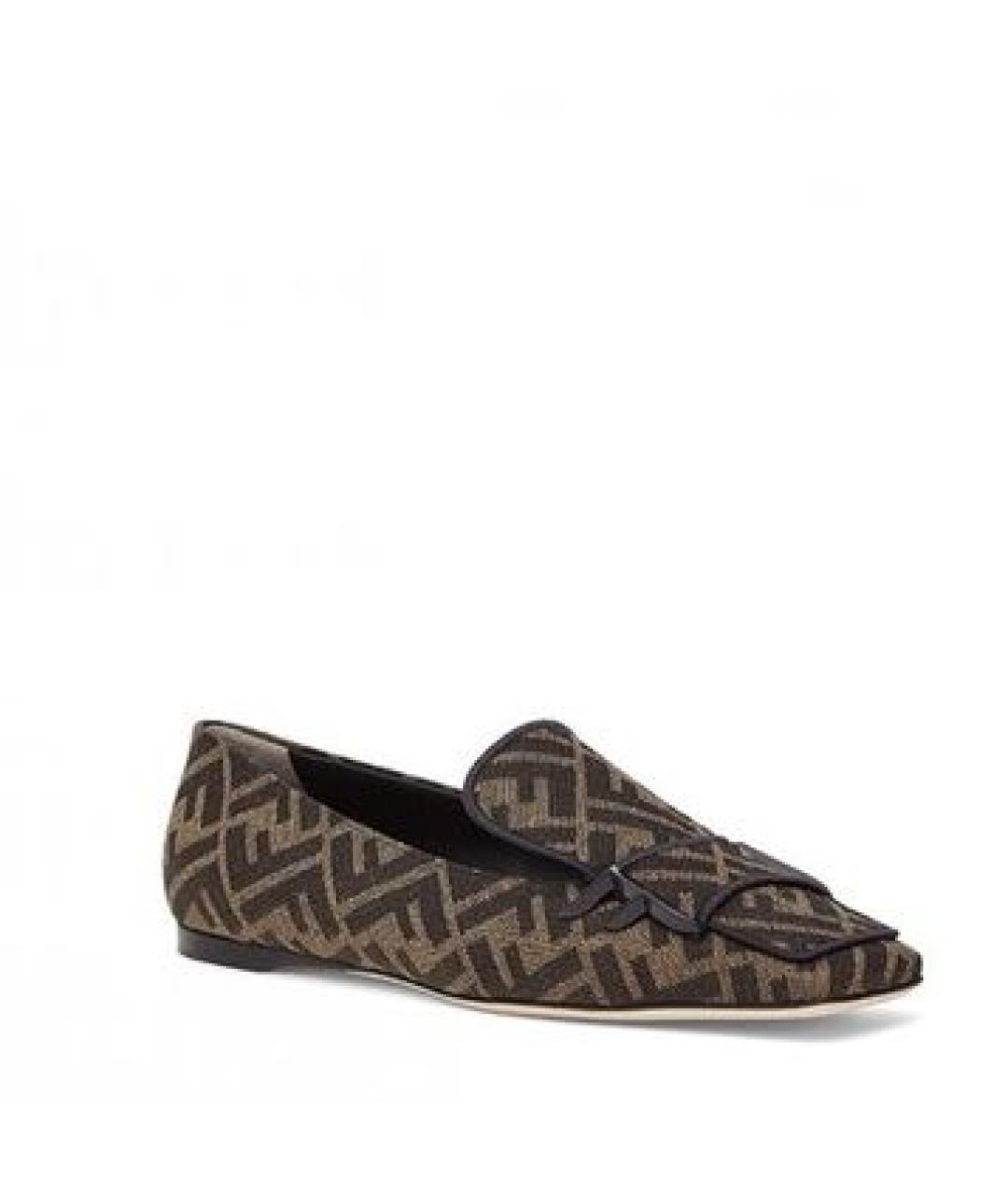 FENDI Коричневые лоферы, фото 1