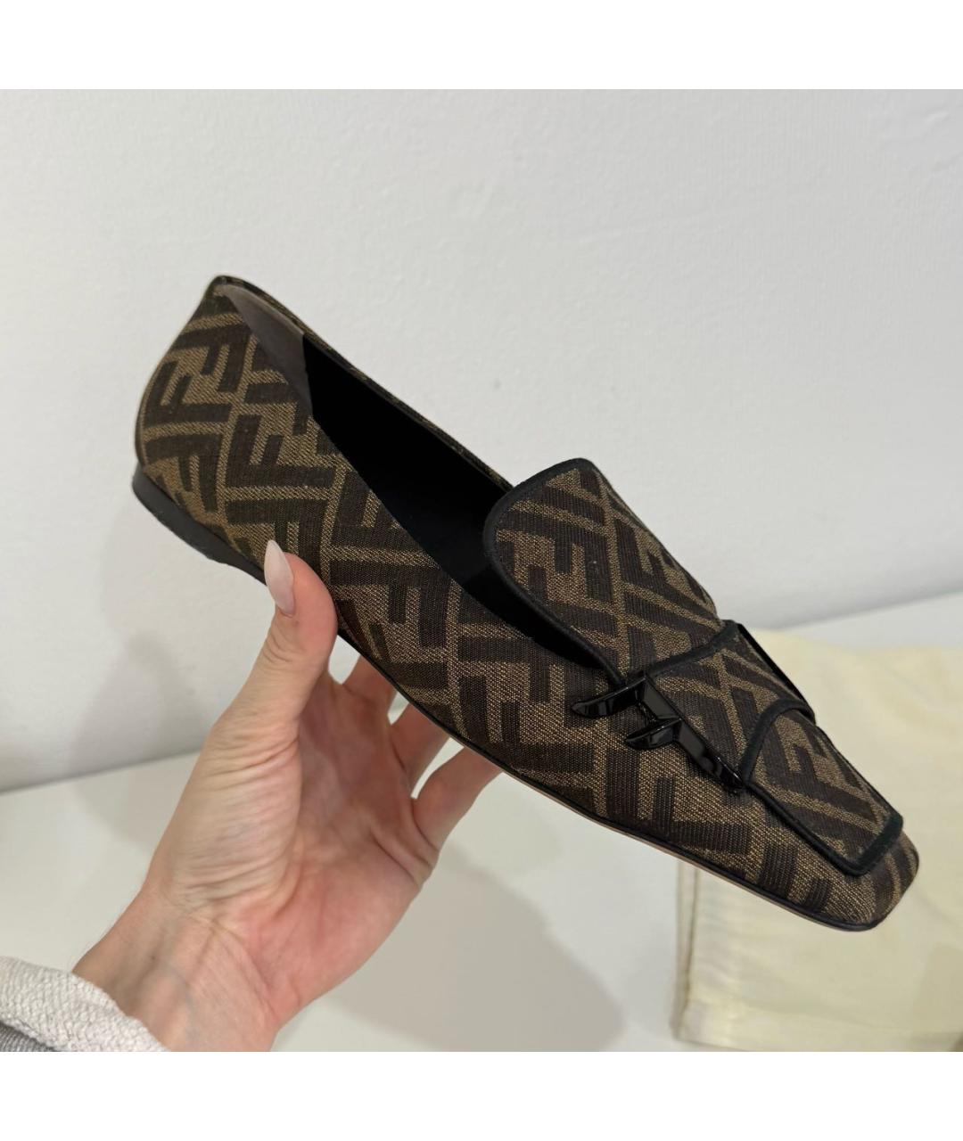 FENDI Коричневые лоферы, фото 8