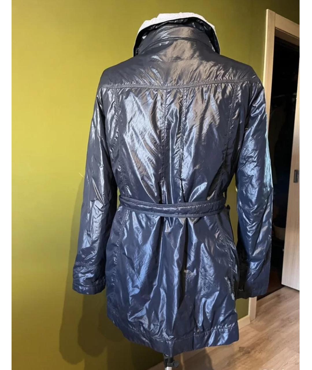 CALVIN KLEIN Синий полиамидовый тренч/плащ, фото 3