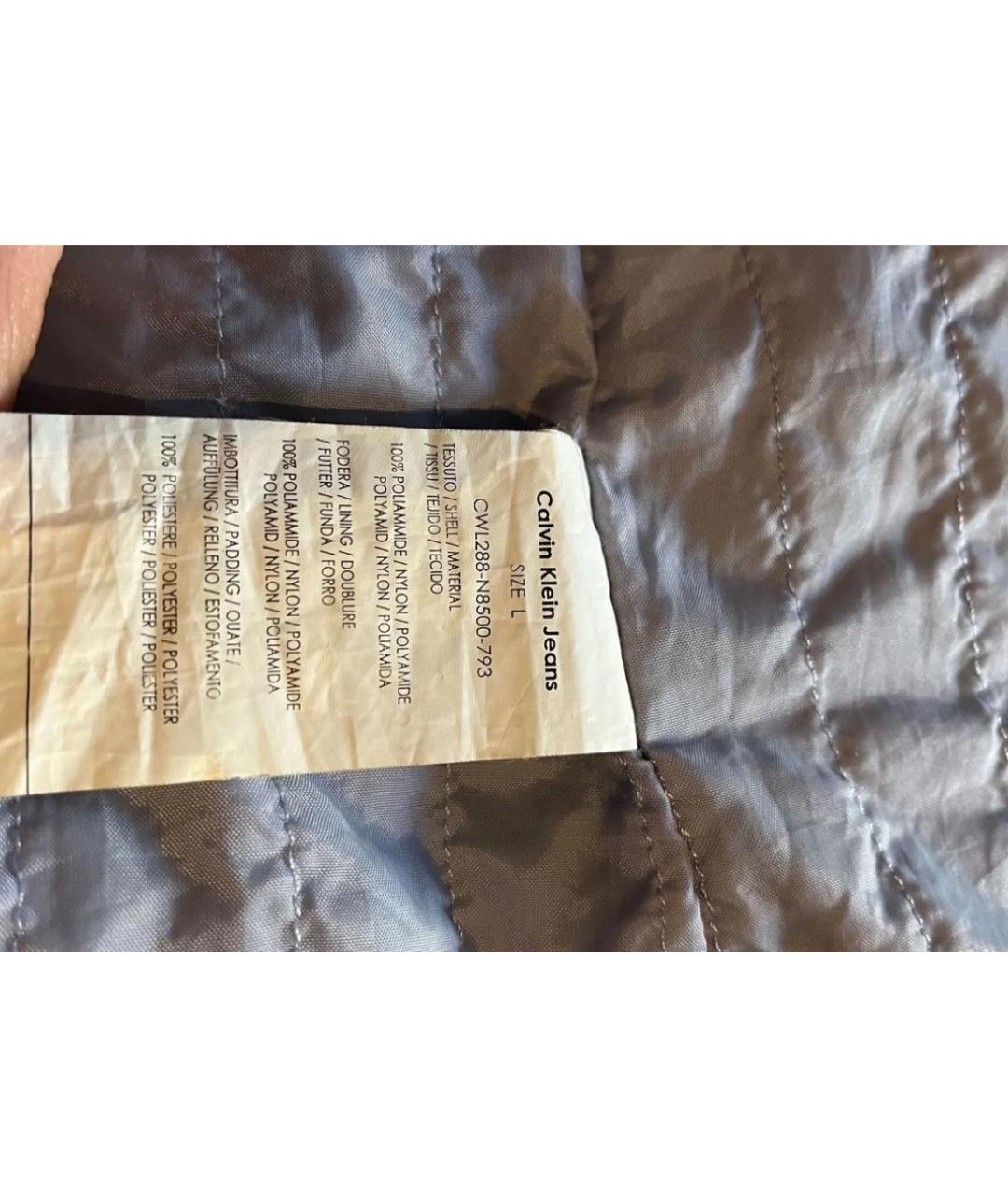 CALVIN KLEIN Синий полиамидовый тренч/плащ, фото 8