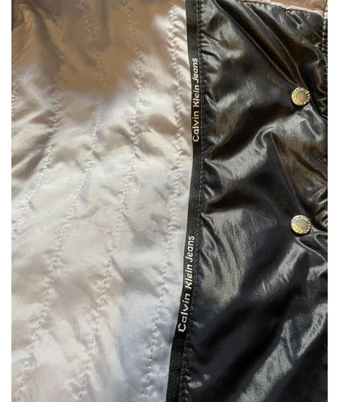 CALVIN KLEIN Синий полиамидовый тренч/плащ, фото 7