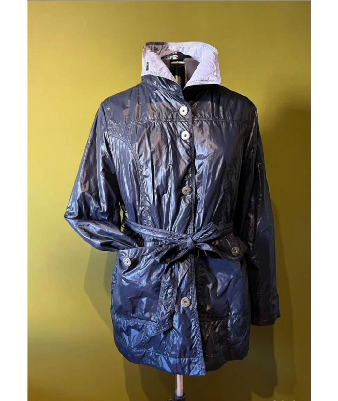 CALVIN KLEIN Синий полиамидовый тренч/плащ, фото 9