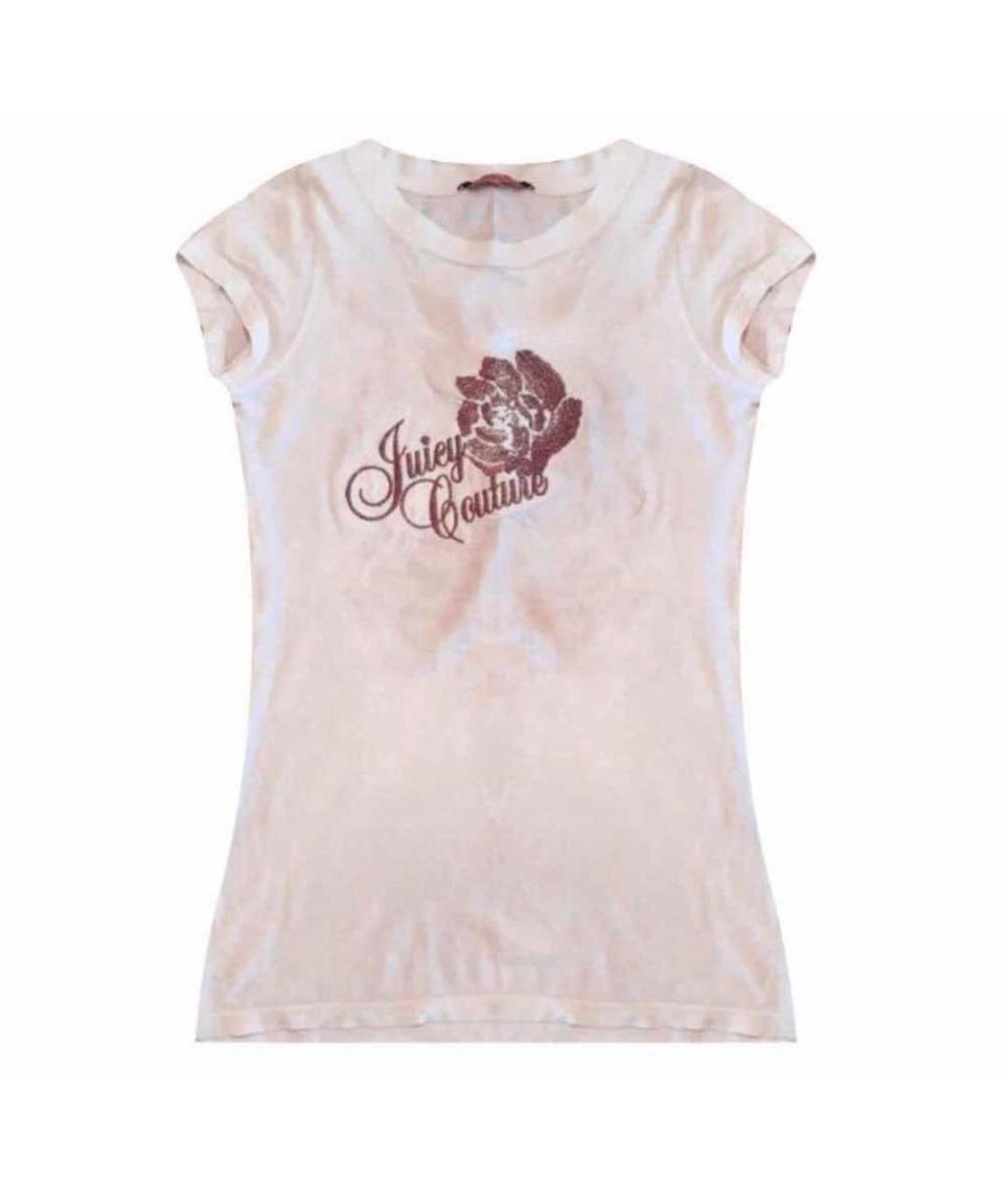 JUICY COUTURE Белая хлопковая футболка, фото 6