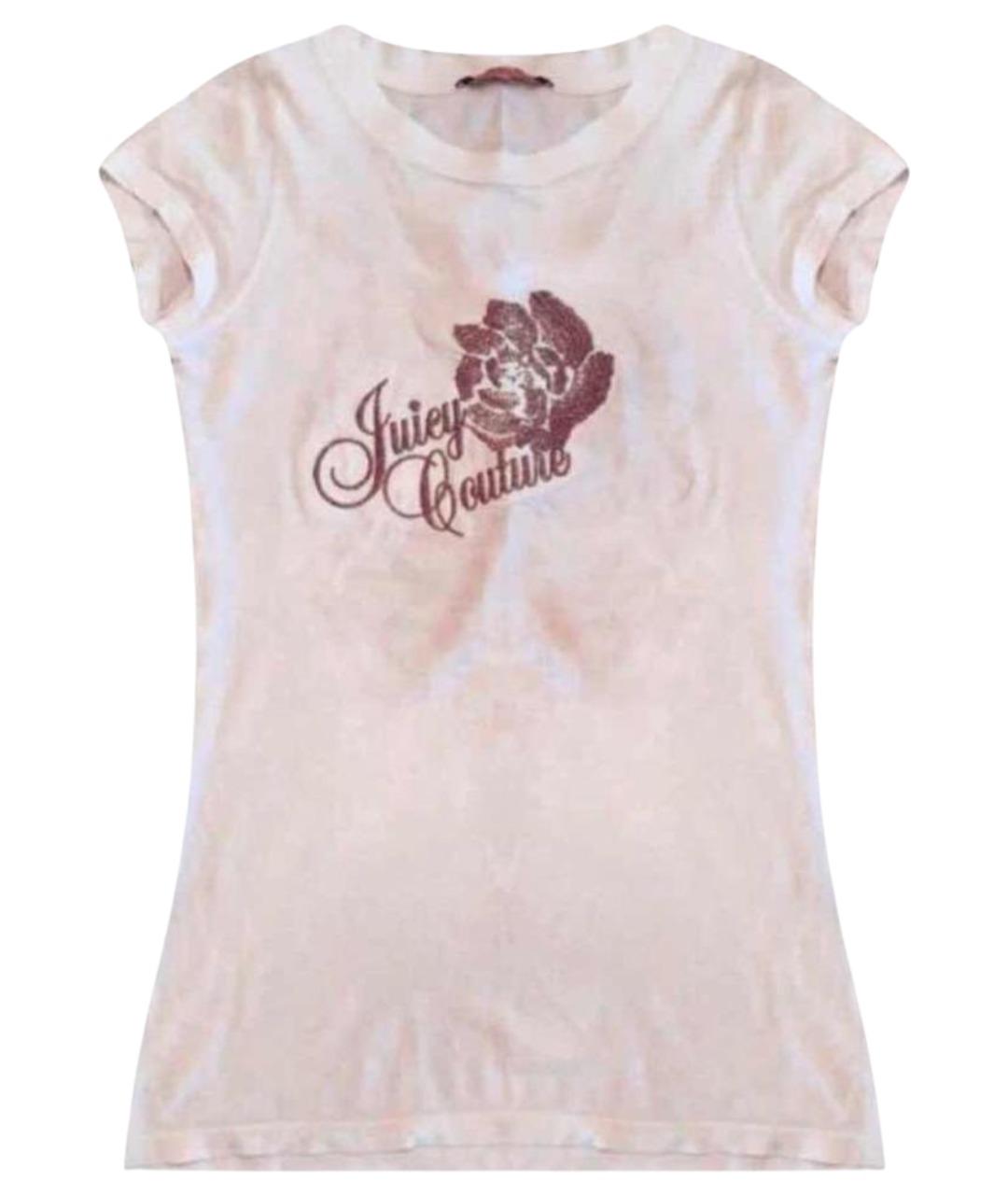 JUICY COUTURE Белая хлопковая футболка, фото 1