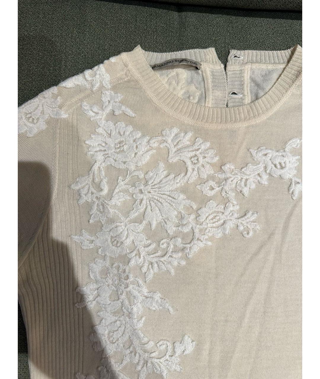 ERMANNO SCERVINO Белый кашемировый джемпер / свитер, фото 3