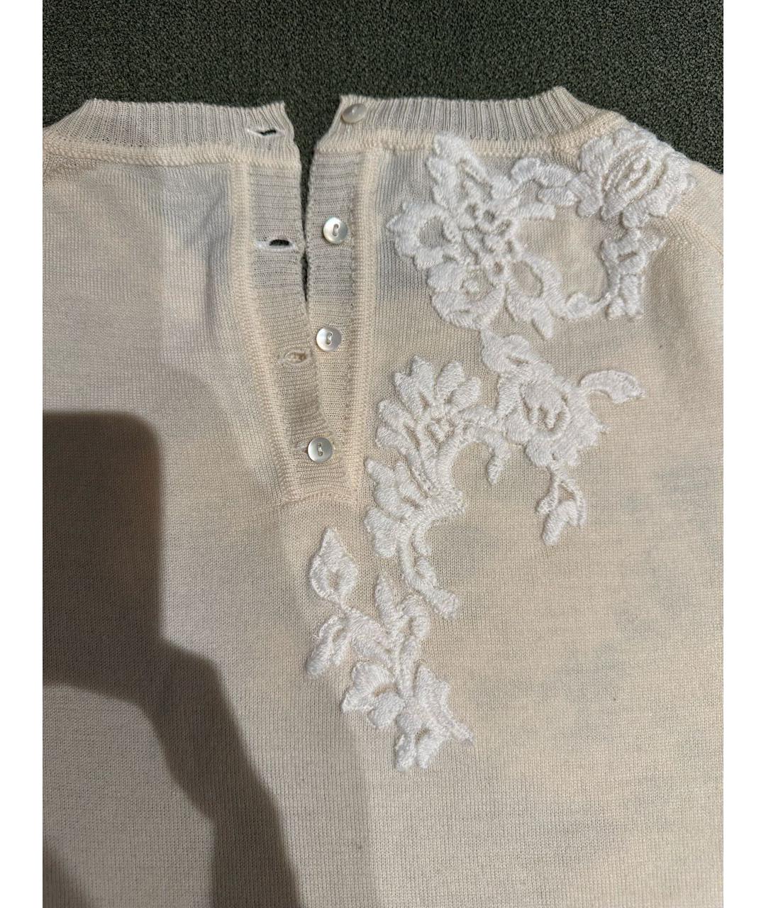 ERMANNO SCERVINO Белый кашемировый джемпер / свитер, фото 4