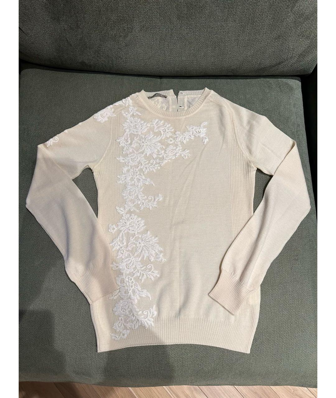 ERMANNO SCERVINO Белый кашемировый джемпер / свитер, фото 5