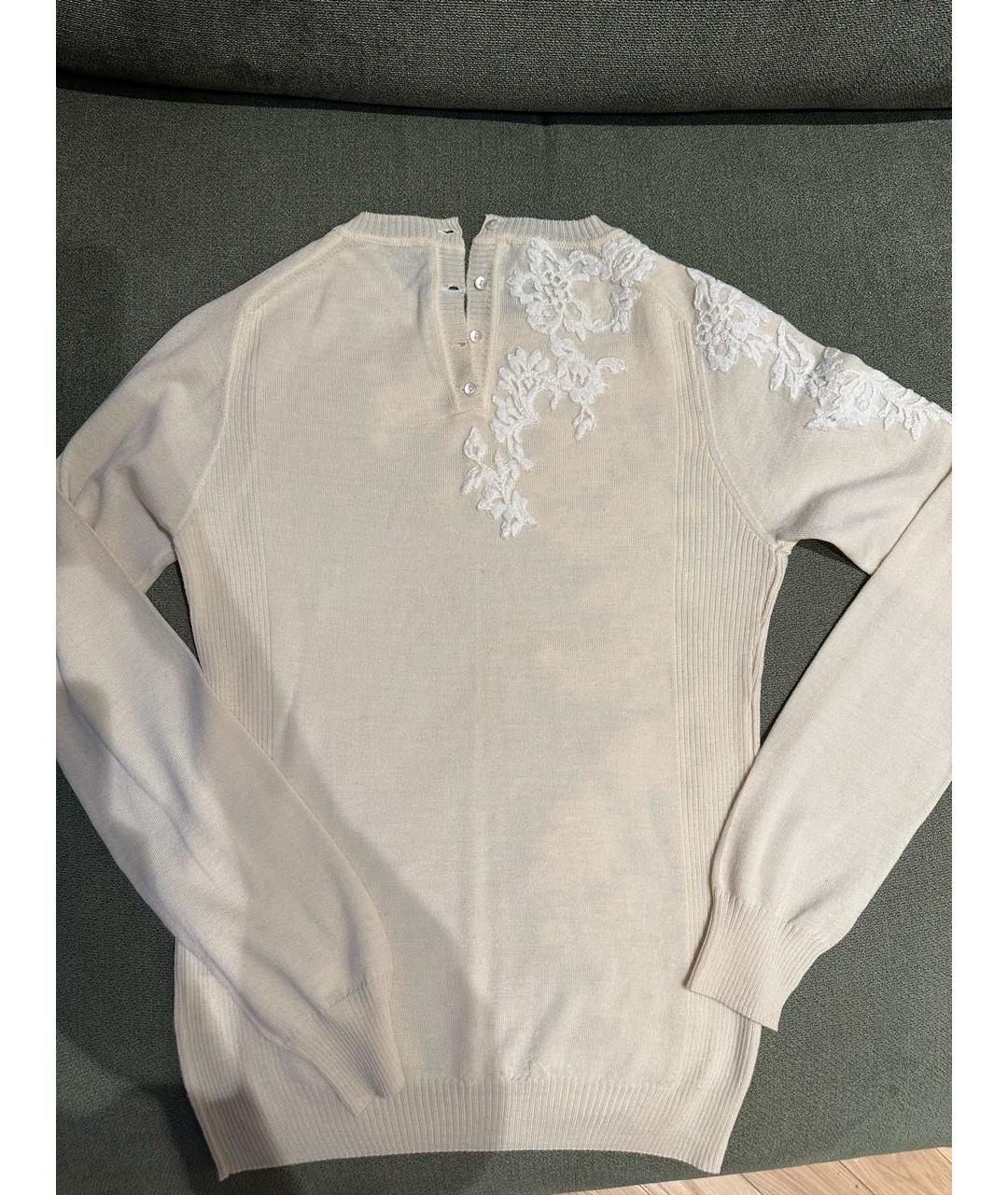 ERMANNO SCERVINO Белый кашемировый джемпер / свитер, фото 2