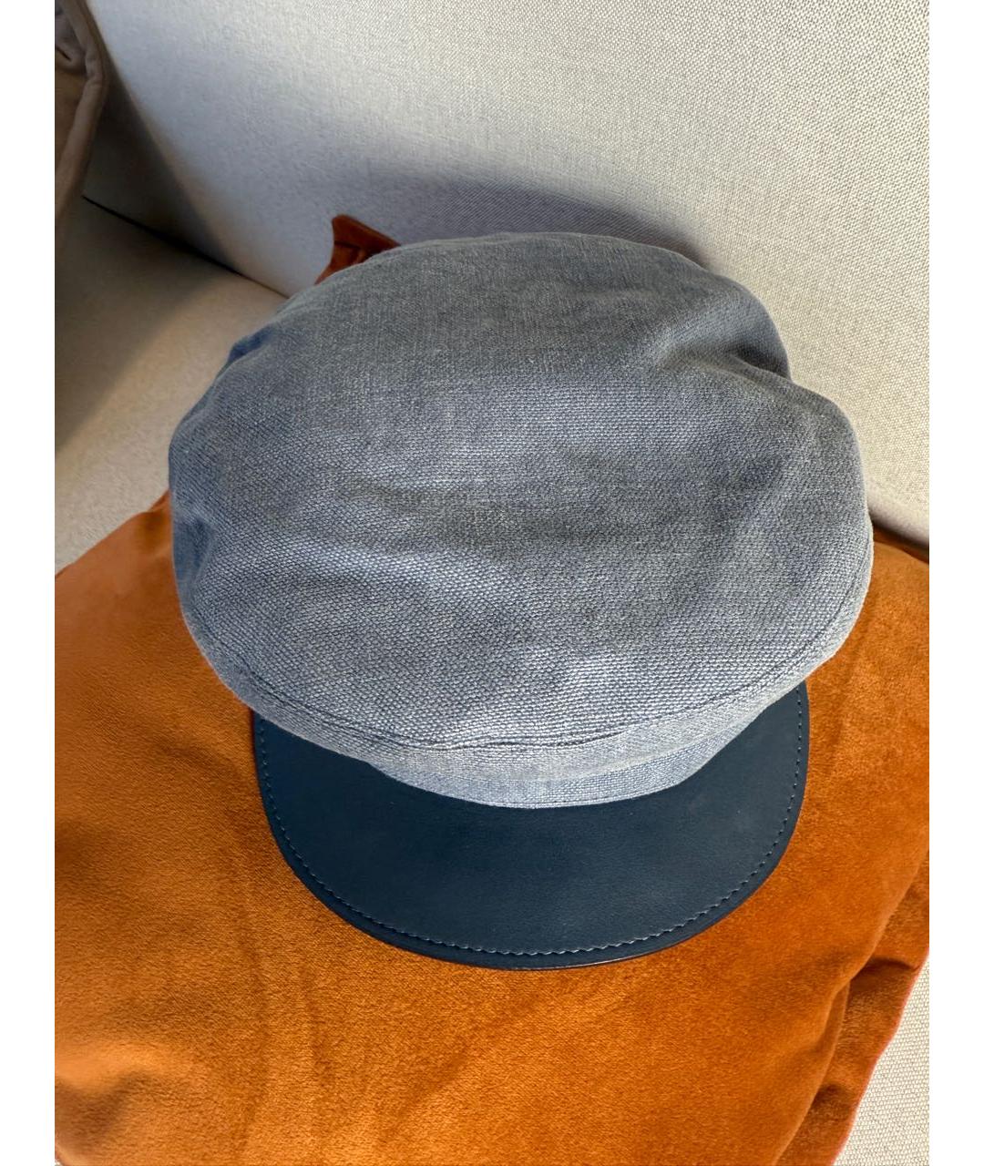 HERMES Серая шерстяная кепка, фото 2