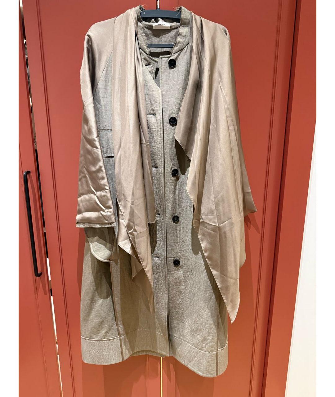 THE ROW Бежевый шерстяной тренч/плащ, фото 8
